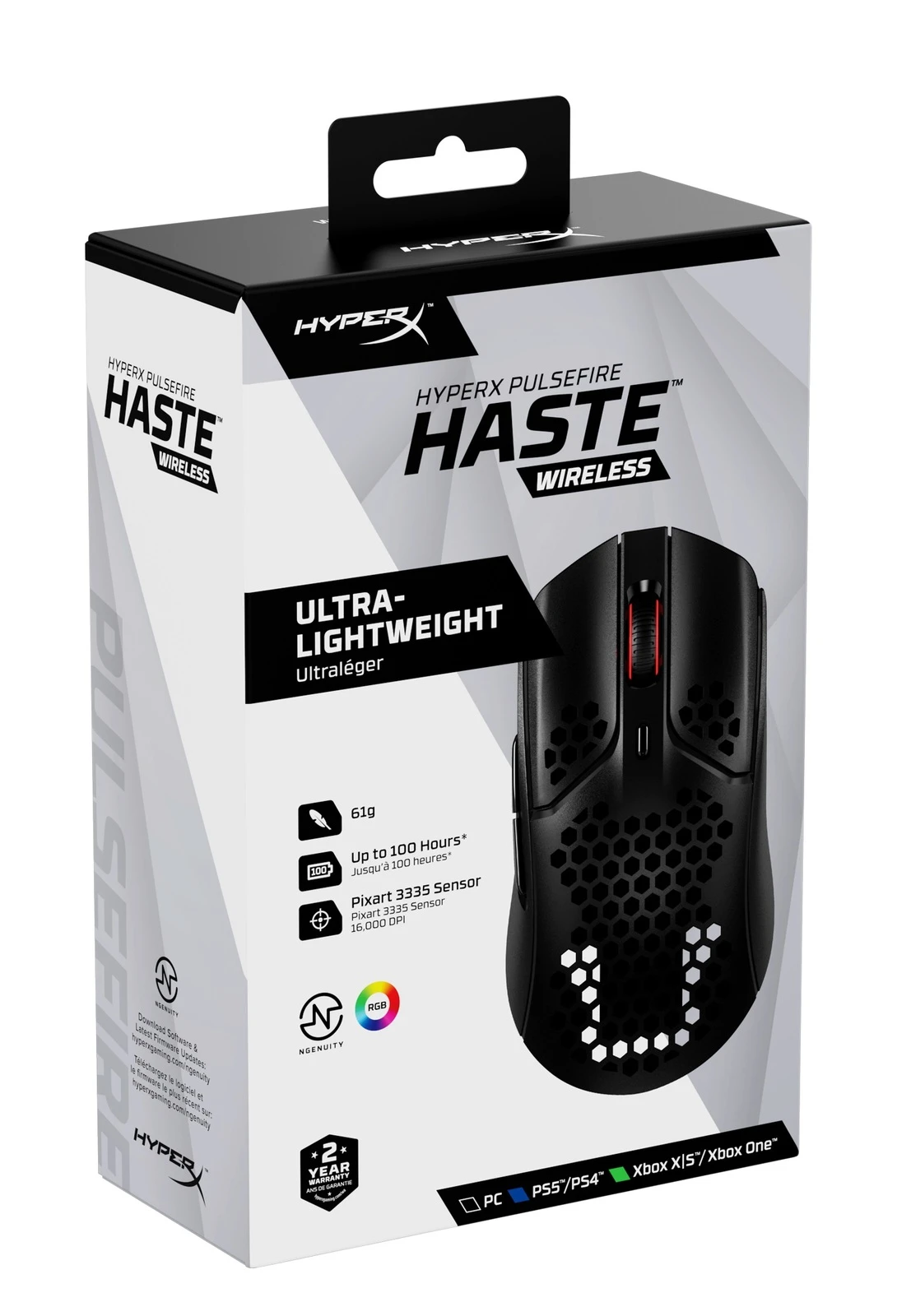 HyperX Pulsefire Haste Wireless Gaming Mouse (Black) 2 HyperX Pulsefire Haste Wireless Gaming Mouse (Black) - Image 2