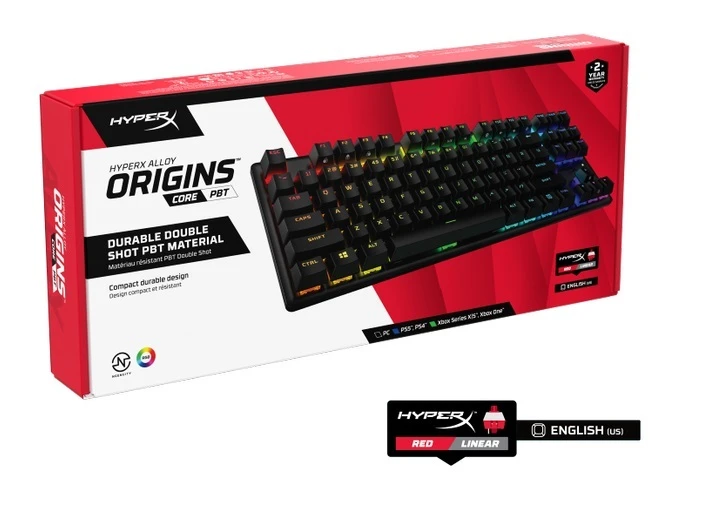 HyperX Alloy Origins Core PBT Mechanical Gaming Keyboard (Red) 2 HyperX Alloy Origins Core PBT Mechanical Gaming Keyboard (Red) - Image 2