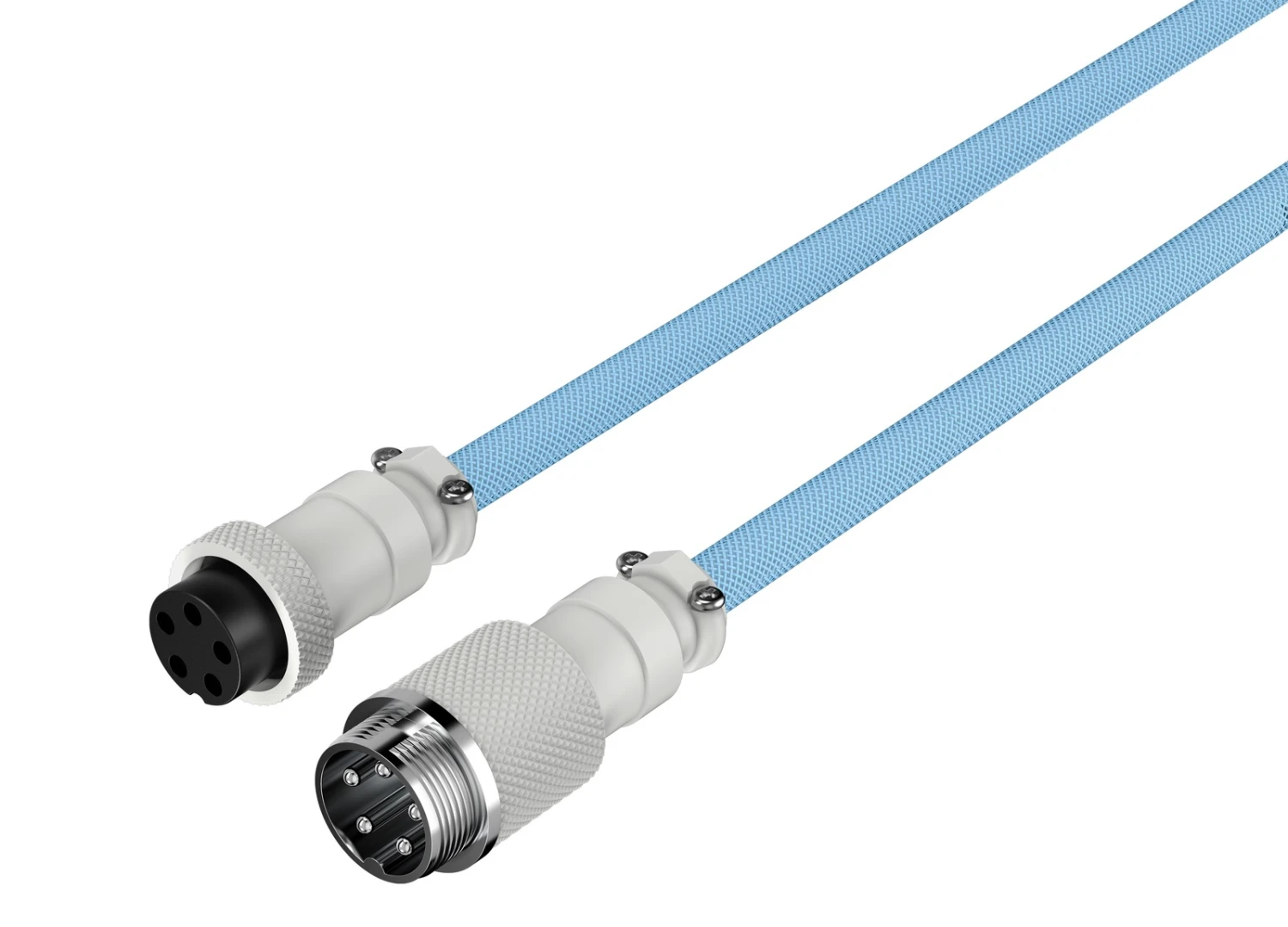 HyperX Coiled Cable (Light Blue & White) 4 HyperX Coiled Cable (Light Blue & White) - Image 4