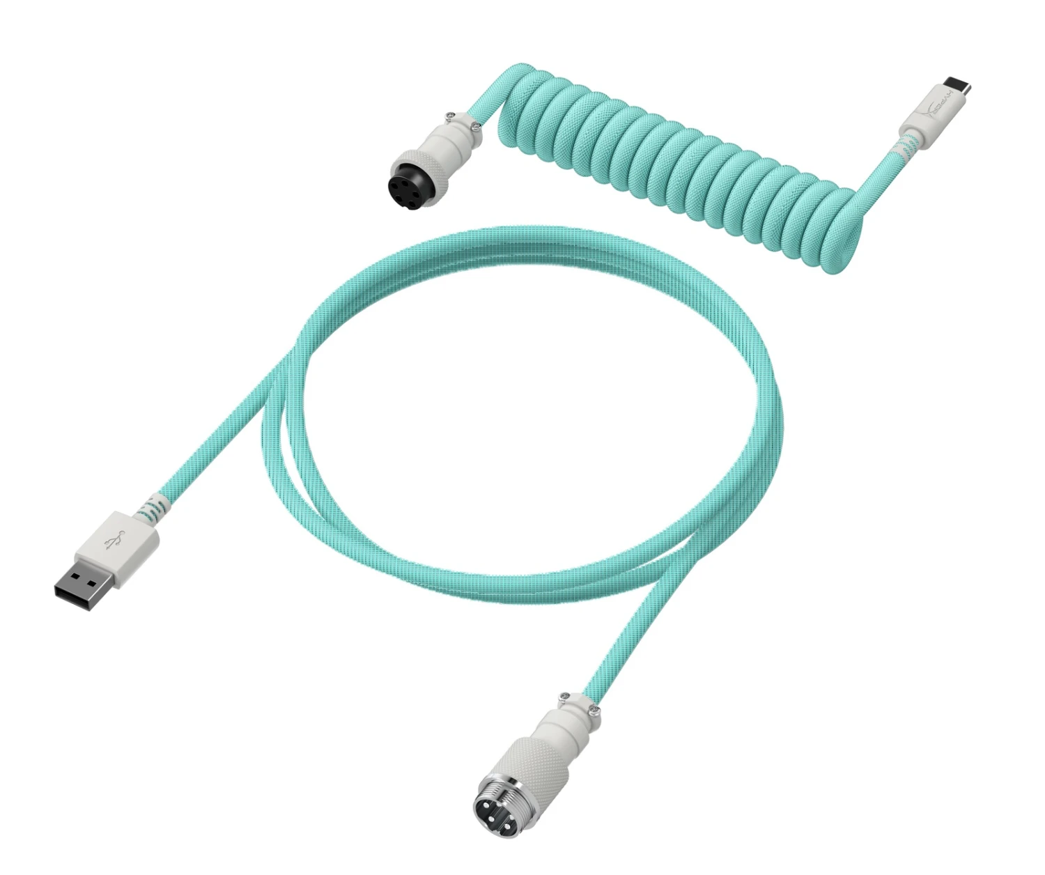 HyperX Coiled Cable (Light Green & White) 4 HyperX Coiled Cable (Light Green & White) - Image 4