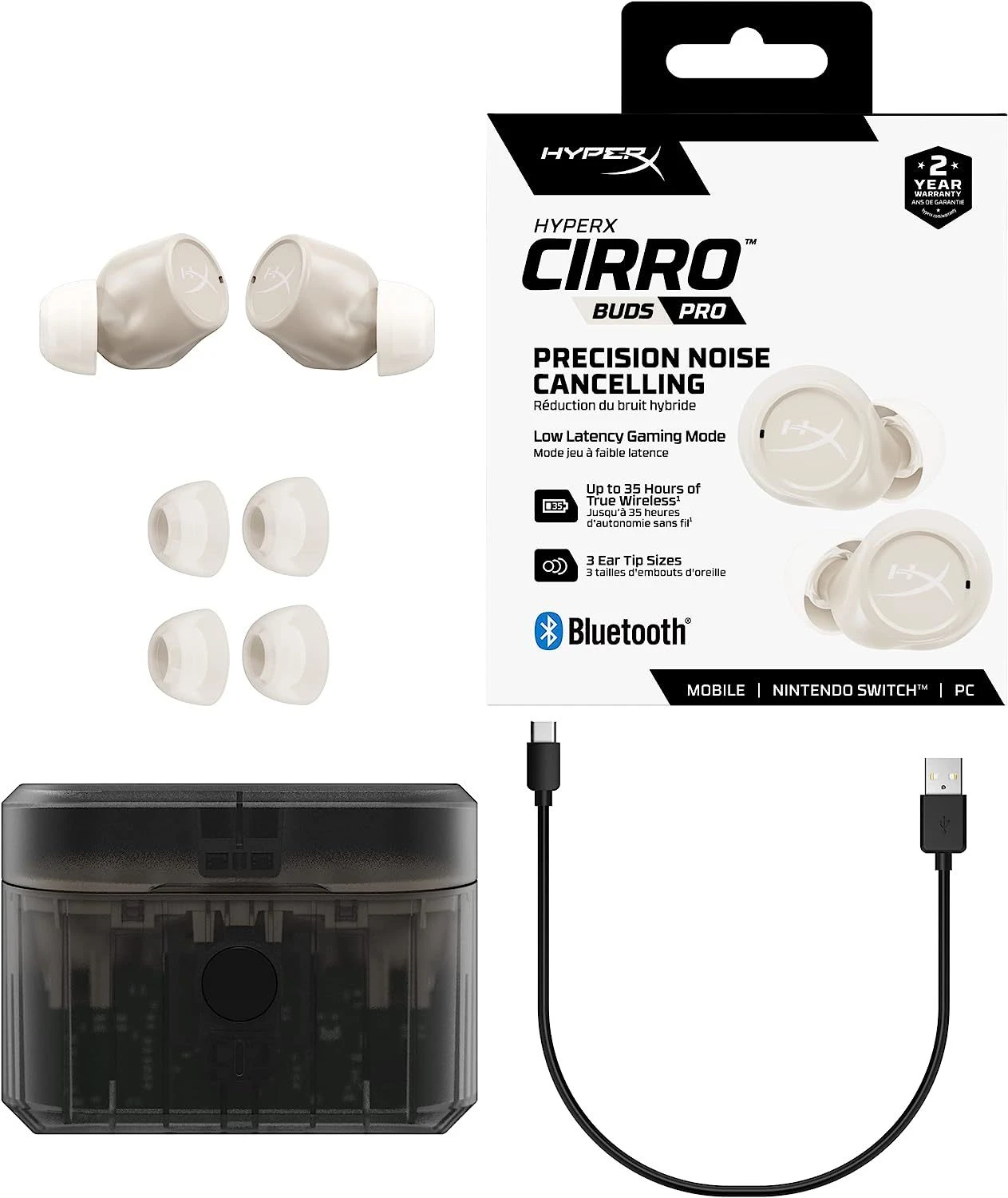HyperX Cirro Buds Pro True Wireless Earbuds (Tan) 2 HyperX Cirro Buds Pro True Wireless Earbuds (Tan) - Image 2