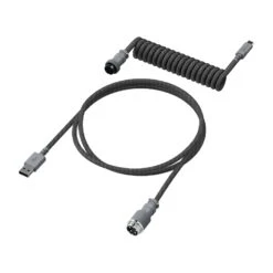 HyperX Coiled Cable -HyperX Gamer Deals Store hyperx coiled cable gray 6j678aa angle 2