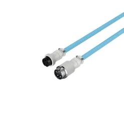 HyperX Coiled Cable -HyperX Gamer Deals Store hyperx coiled cable light blue 6j680aa angle 3