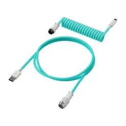 HyperX Gamer Deals Store -HyperX Gamer Deals Store hyperx coiled cable light green 6j681aa angle 2