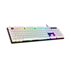 HyperX Full Key Set Keycaps - PBT -HyperX Gamer Deals Store hyperx pbt keycaps white us 1 angled