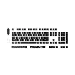 HyperX Pudding Keycaps 2 - Full Key Set - PBT -HyperX Gamer Deals Store hyperx pudding keycaps 2 black 7g8k1aa angle 2