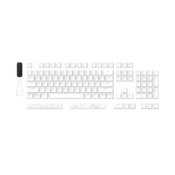 HyperX Pudding Keycaps 2 - Full Key Set - PBT -HyperX Gamer Deals Store hyperx pudding keycaps 2 white 7g8k2aa angle 2