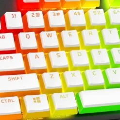 HyperX Pudding Keycaps 2 - Full Key Set - PBT -HyperX Gamer Deals Store hyperx pudding keycaps 2 white 7g8k2aa angle 6